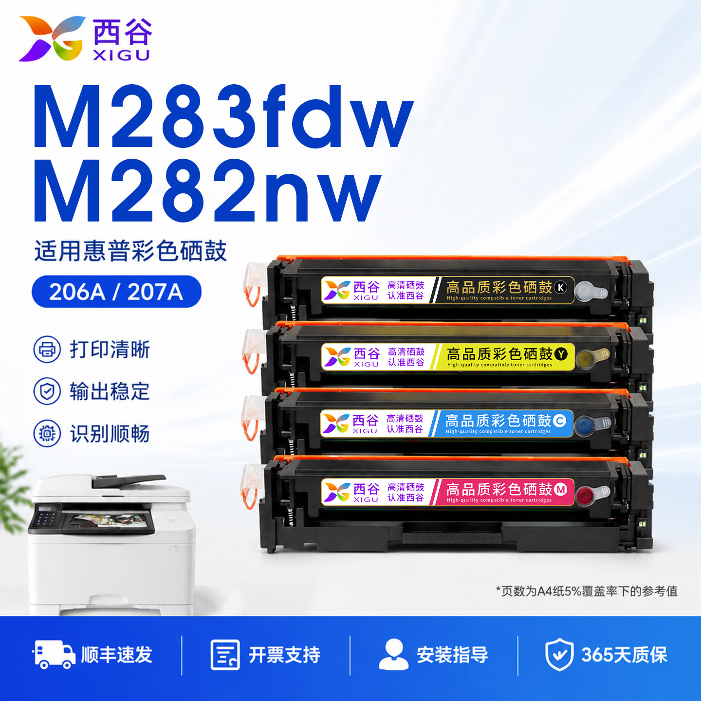 西谷适用惠普M283fdw硒鼓HP206A