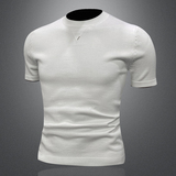 2026秋款男士短袖毛衣针织套头衫毛衣货号6619P65镂空图黑，男装针织衫/毛衣，电商A315