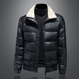 2022冬季羽绒服立领毛领男士羽绒衣短款Y8918P195白3D图，男装羽绒服，电商A315