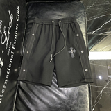 男士短裤铆钉2025夏季新款休闲五分裤时尚男装百搭男裤1136P75，男装休闲裤，电商A315