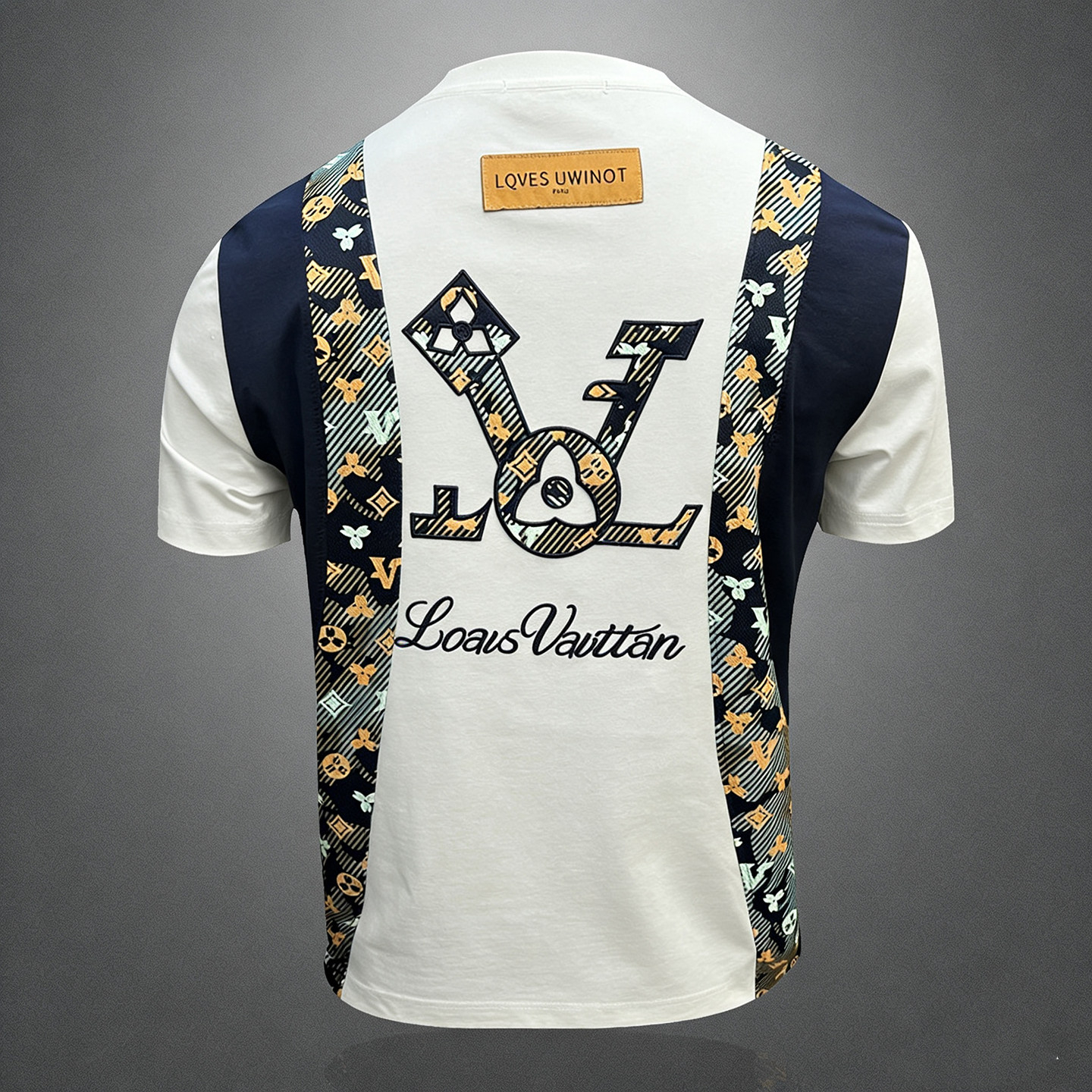 2026新款夏季男士重工艺T恤A315-XB103P75白3D图，男装T恤，电商A315