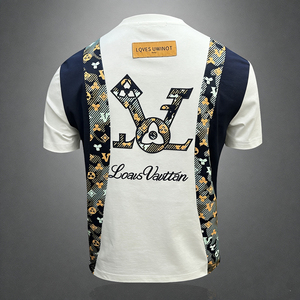 2026新款 夏季 男士重工艺T恤 A315-XB103 P75 白3D图，男装T恤，电商A315