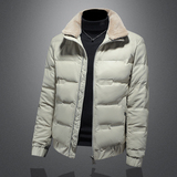 2022冬季羽绒服立领毛领男士羽绒衣短款Y8918P195白3D图，男装羽绒服，电商A315