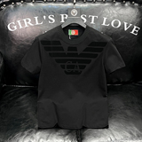 2026新款夏季男士丝光棉（毛衣领）植绒T恤A315-XB927P75白，男装T恤，电商A315