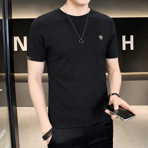 2026秋款男士短袖毛衣 针织套头衫毛衣 货号88692 P65 模特图图片