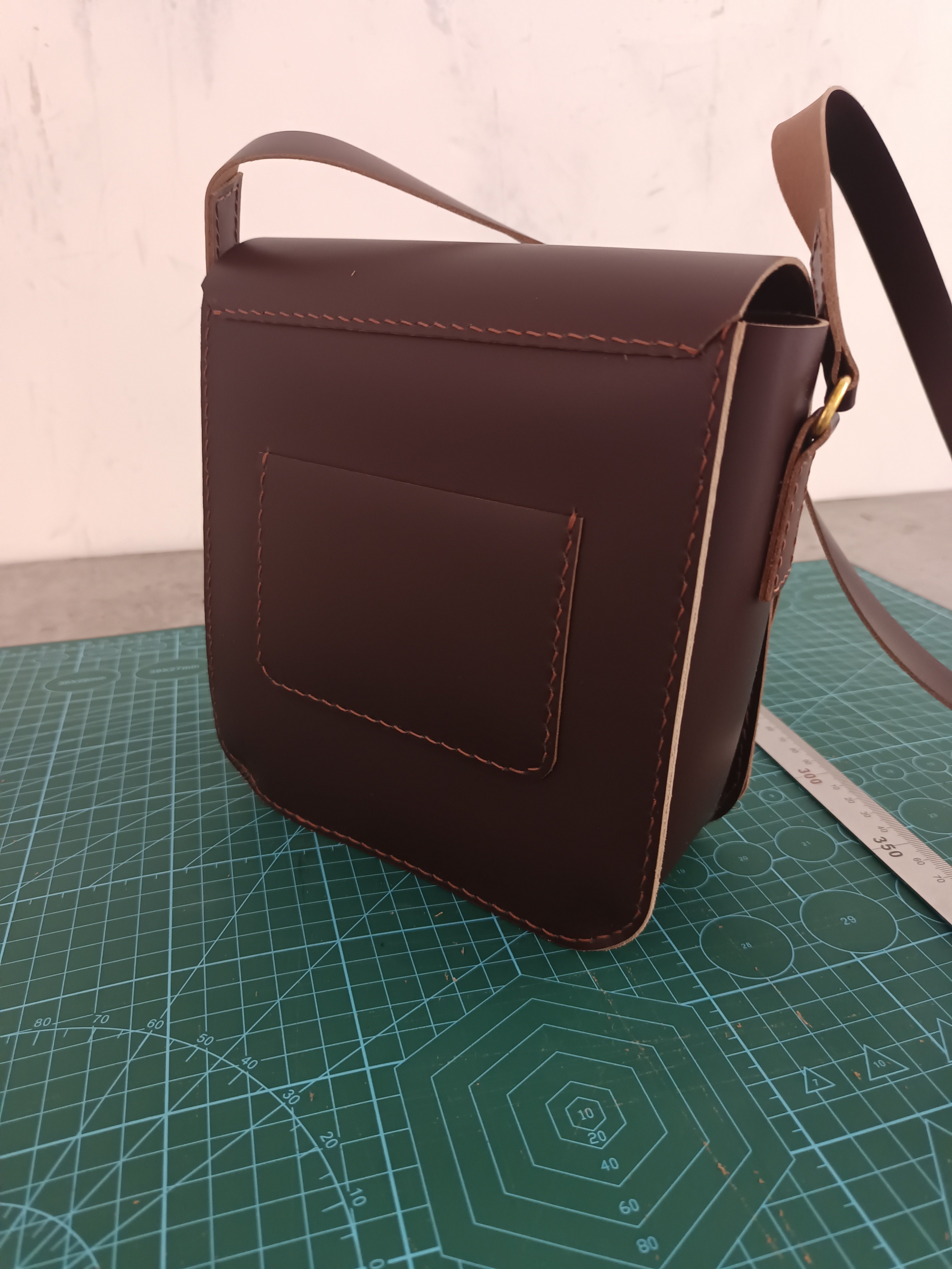 diy单肩包斜挎包时尚简约百搭手工缝制头层牛皮制作