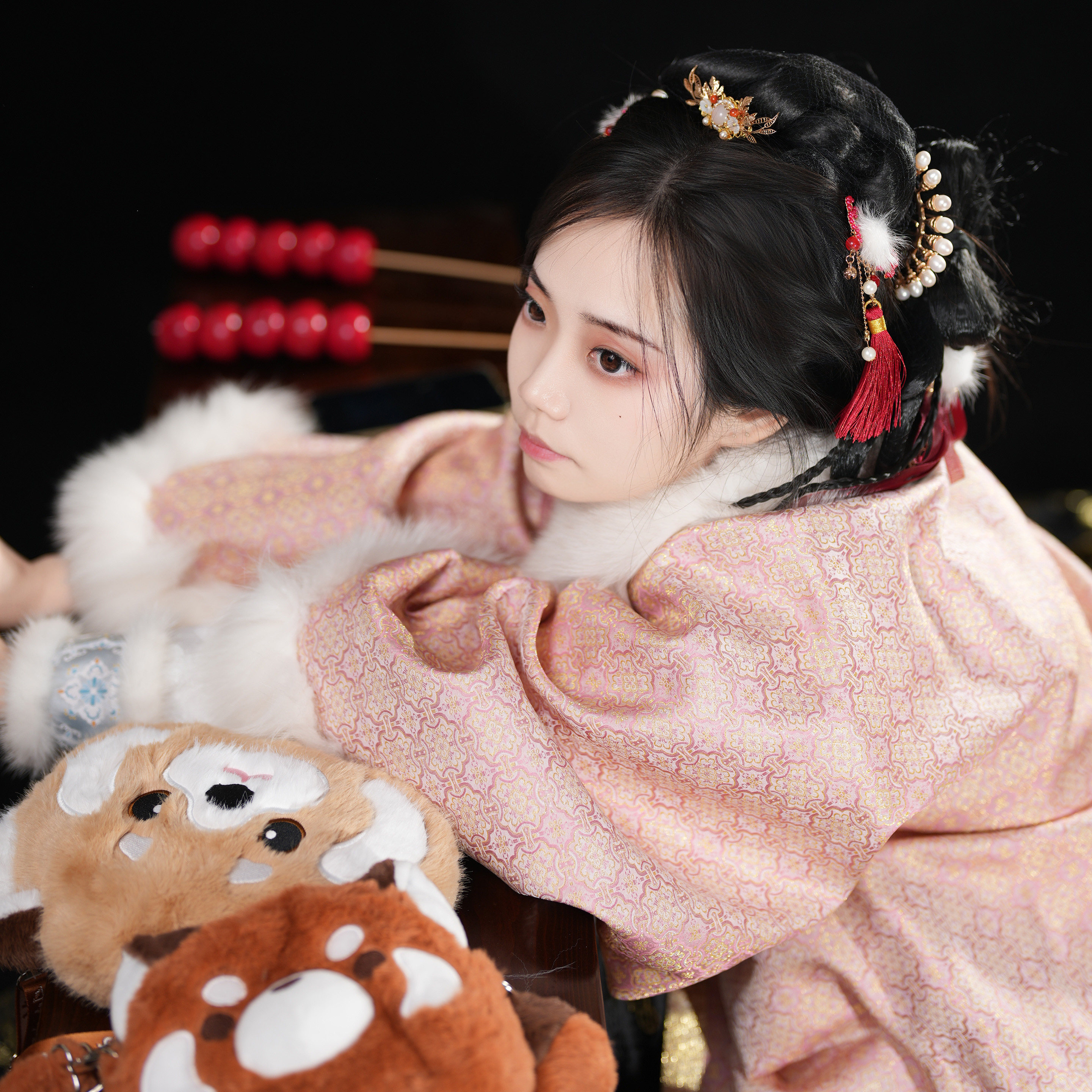 名家非遗系列定制 | 凤翥斋上久楷非遗真丝宋锦狐狸毛昭君袄汉服,女装/女士精品,汉服上装,淘宝优惠券,粉丝福利购,淘宝优惠卷