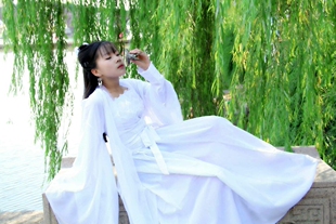 精品白色仙女装女侠服小龙女服装刘亦菲神雕侠侣古装汉服七仙女服