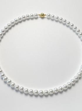 戴拉施家珍珠项链女时尚简约颈链 新款法式高级感 气质短款锁骨链