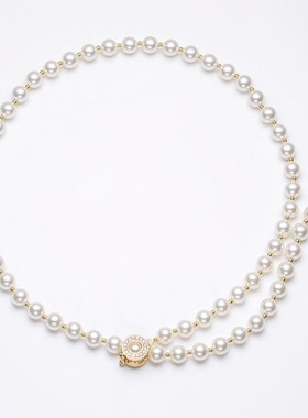 戴拉施家珍珠项链女时尚满天星潮小众高级感 精致个性气质锁骨链