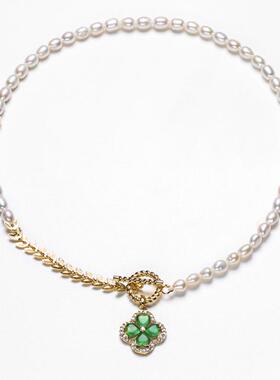 戴拉时尚花朵天然淡水珍珠项链