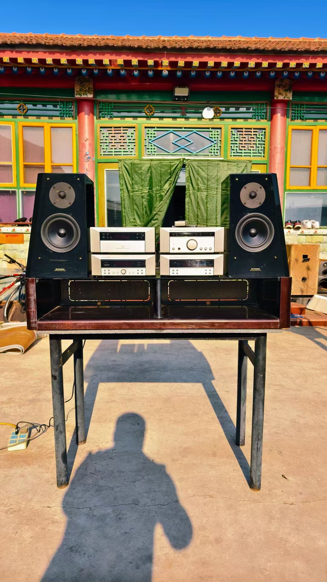 二手原装先锋C5组合音响老式台式音响外接蓝牙手机