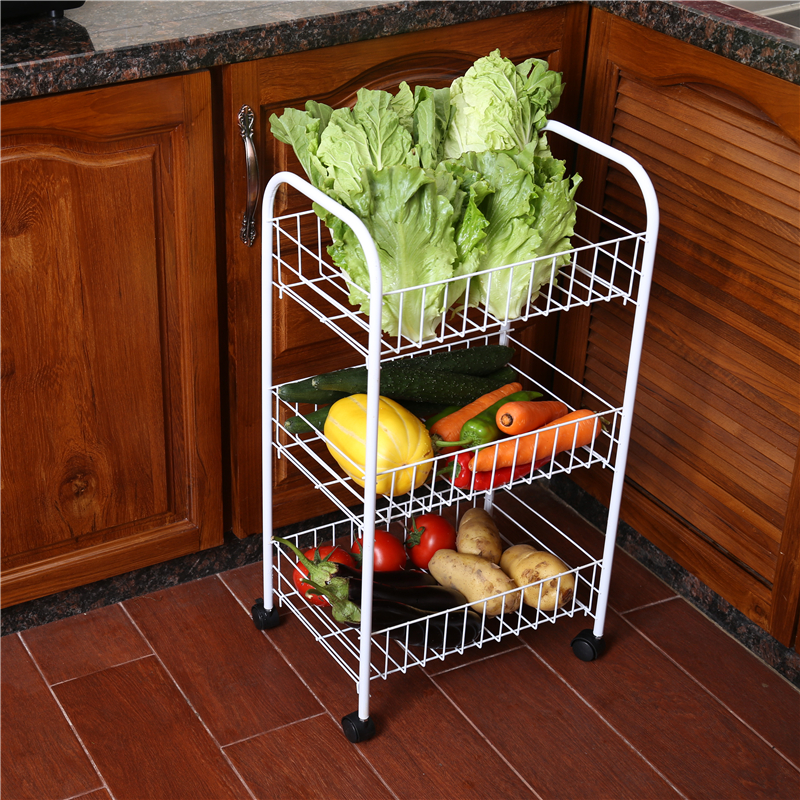 Vegetable rack kitchen storage rack household vegetable storage rack floor fruit and vegetable rack vegetable storage multilayer pulley