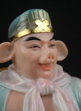 天蓬元帅将军像招财菩萨树脂摆件