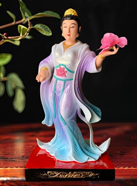 桃花仙子娘娘圣母玄母天尊神像七仙女之桃花仙子家用供奉菩萨摆件