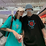 专区特惠！情侣装夏装ins简约印花宽松短袖情侣T恤衫潮流G922P25男装，男装T恤，电商A339