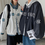 主推秋装学院风小熊情侣夹克绣花棒球服外套G950P88控118女类，男装夹克，电商A339