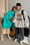 情侣装秋装简约字母印花宽松大码情侣卫衣女外套G956P48男类，女装短外套，电商A339