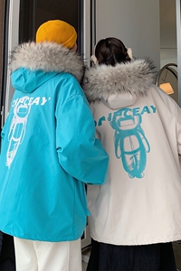 主推 情侣装冬装 加厚羊羔毛棉服太空人情侣棉衣外套 G973 P128男图片