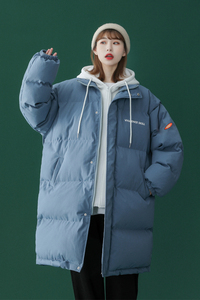 备战双十一 中性风 中长款棉服假两件情侣棉衣 女 G910 P158 男类图片