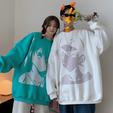 主推情侣装秋装卡通动漫潮圆领套头情侣卫衣G945P35男类，男装卫衣，电商A339