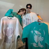 主推情侣装春装卡通动漫潮圆领套头情侣卫衣G945P35男类，男装卫衣，电商A339