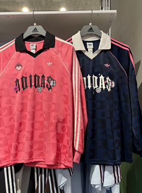 Adidas阿迪达斯三叶草女子POLO衫撞色潮流速干休闲长袖T恤 KY2021