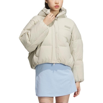 阿迪达斯三叶草羽绒服女冬季连帽保暖外套JD3786