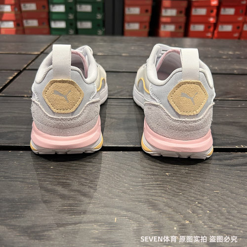 PUMA彪马R22女春秋新款复古百搭休闲鞋拼接低帮板鞋运动鞋387066