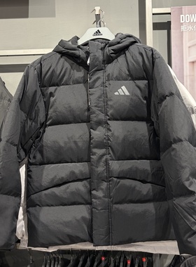 Adidas阿迪达斯男女情侣羽绒服冬新款保暖防风连帽夹克外套KQ5519