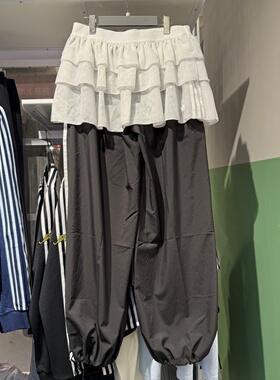 Adidas阿迪达斯三叶草女26春新款两件套可拆卸屁帘直筒长裤KS1431