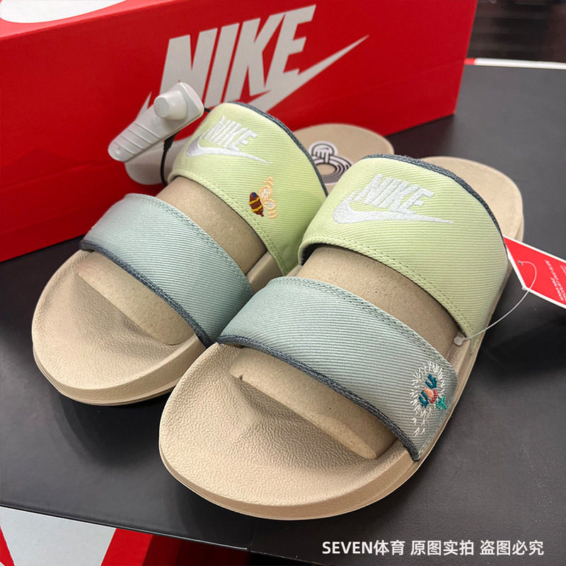 正品Nike耐克女彩色双绑带软底轻便防滑运动休闲凉拖鞋DM8015-012
