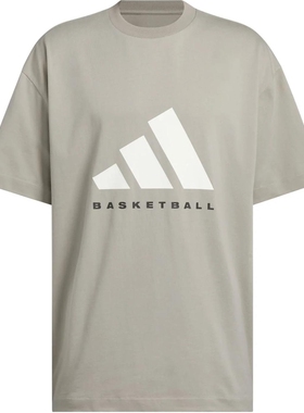 阿迪达斯2025春新款情侣款短袖T恤运动休闲篮球风上衣宽松JD6127