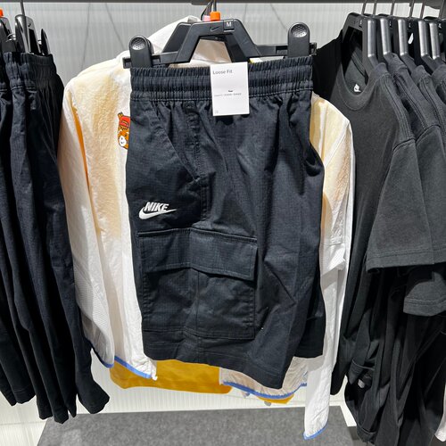 NIKE耐克男女童梭织短裤夏季宽松工装大口袋刺绣运动裤IF2840-010