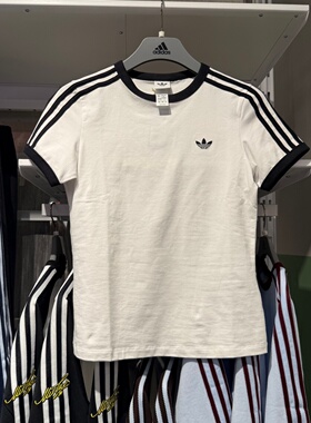Adidas阿迪达斯三叶草26春新款女子短款经典款运动短袖T恤KD3683