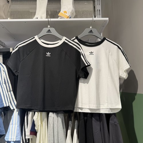 Adidas阿迪达斯三叶草女短款T恤