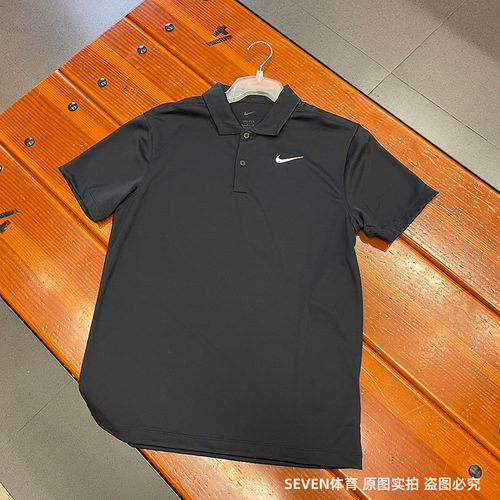 耐克运动透气翻领休闲圆领T恤