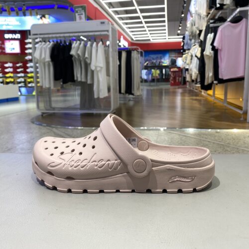 Skechers斯凯奇春夏女休闲厚底洞洞鞋百搭外穿凉拖鞋 111371-NUDE