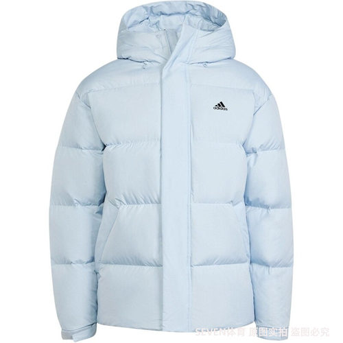 Adidas阿迪达斯男女同款冬季防风保暖连帽羽绒服JM9127JM9128