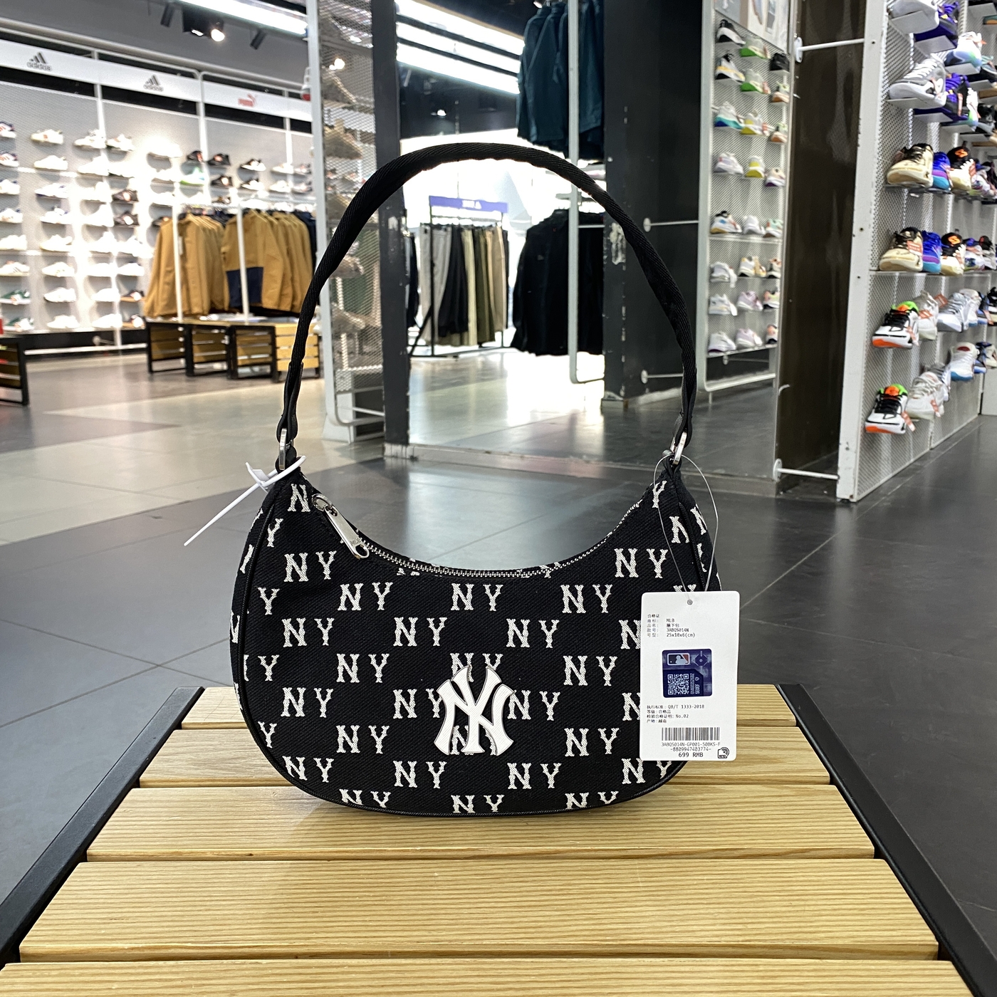 MLB男女复古老花休闲运动时尚手拎单肩腋下包3ABQS014N