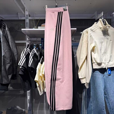 Adidas阿迪达斯25秋季新款女子运动休闲保暖宽松香蕉裤长裤KB7602