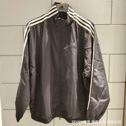 Adidas/阿迪达斯春秋外套男女梭织裤子立领防风运动夹克 JI6646