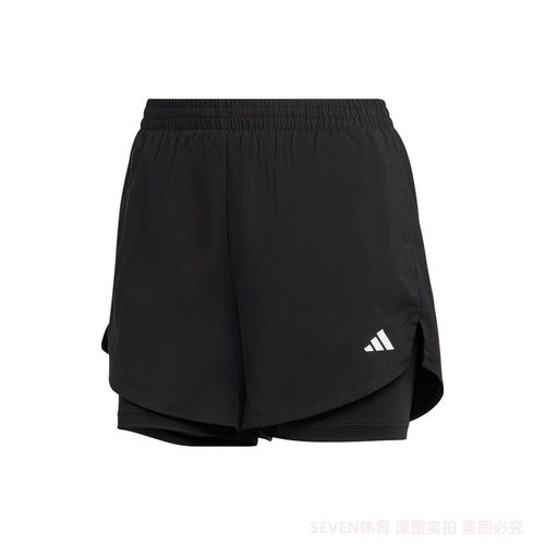 Adidas阿迪达斯女款夏季新款内衬休闲速干训练运动健身短裤HN1044