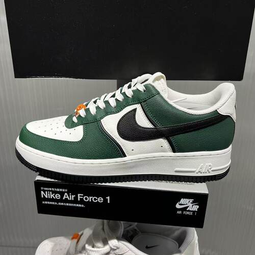 NIKE耐克男新款空军一号运动白绿黑勾AF1低帮休闲板鞋IM5752-300