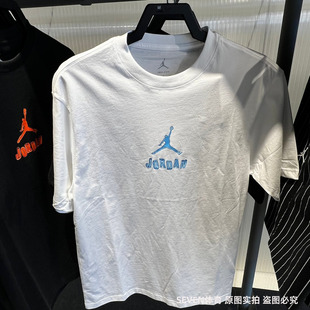 NIKE耐克JORDAN短袖男子圆领纯棉23号卡通印花运动T恤 IR6309-100