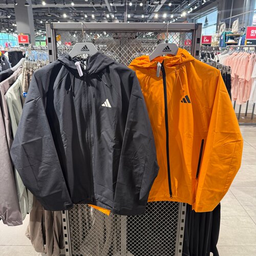 Adidas/阿迪达斯男女同款秋季冲锋衣防风连帽拉链运动外套LD8839