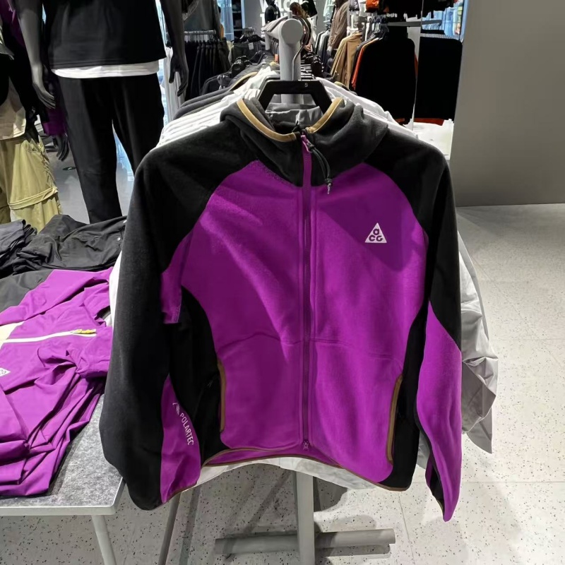 NIKE耐克男25冬新款保暖摇粒绒开襟连帽衫运动休闲外套HJ2461-551