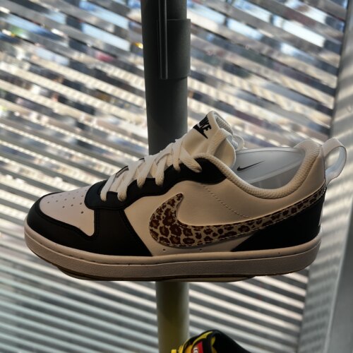 Nike耐克大童鞋2026春季新品COURT时髦豹纹勾运动板鞋 IR0566-001