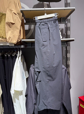 Adidas阿迪达斯三叶草男夏宽松梭织透气伞兵裤休闲运动长裤JD2111