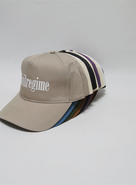 美式加州硬汉街头潮牌复古摇滚刺绣拼色弯檐帽strapback棒球帽